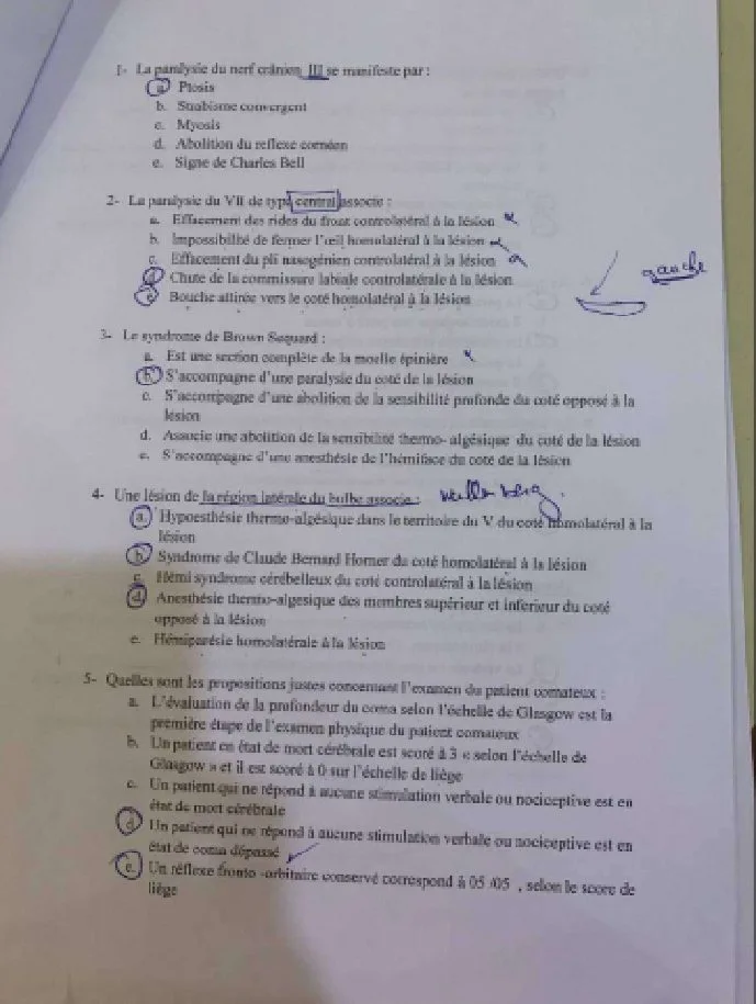 Examen organisé par MyMed
