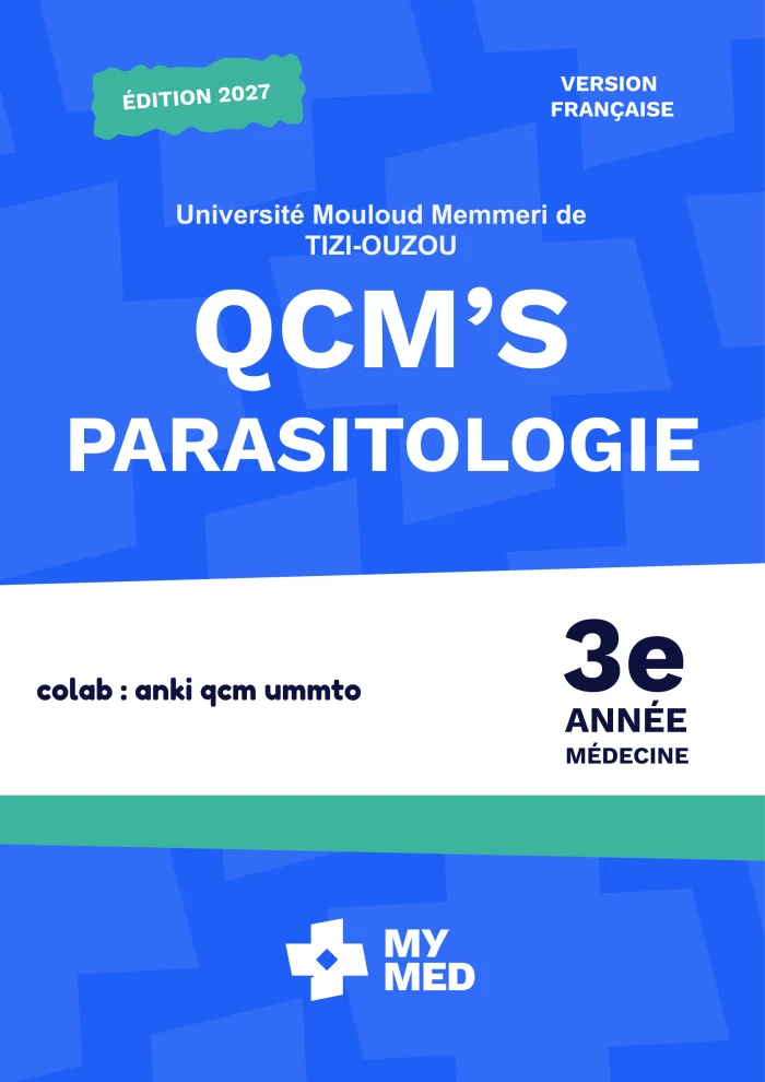 QCM classés – Parasitologie – 3e année de médecine
