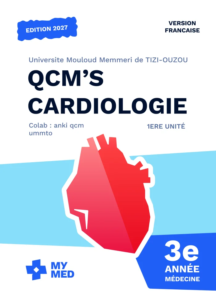 Qcm Classé  - UE1 Cardio-Resp  - 3e année médecine
