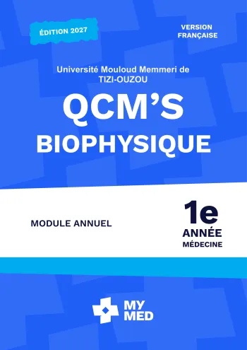 Qcms Classées - Biophysique - 1ère Année Médecine - Tizi Ouzou
