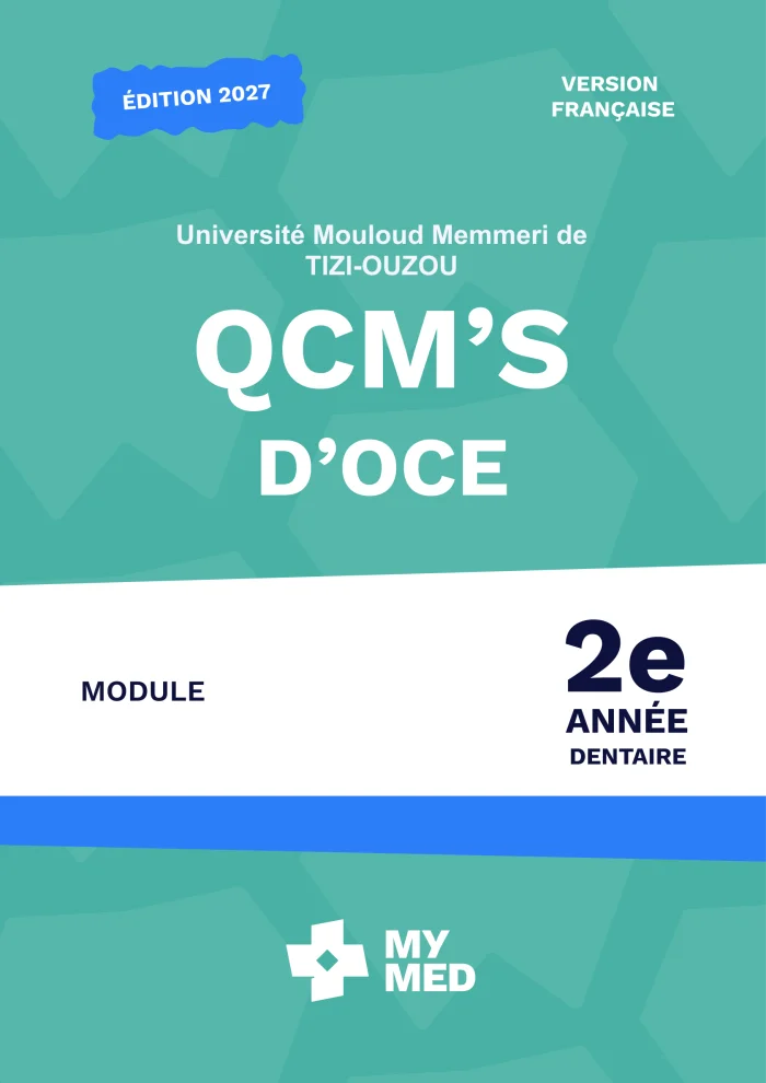 Qcm classé - OCE -  2e année dentaire
