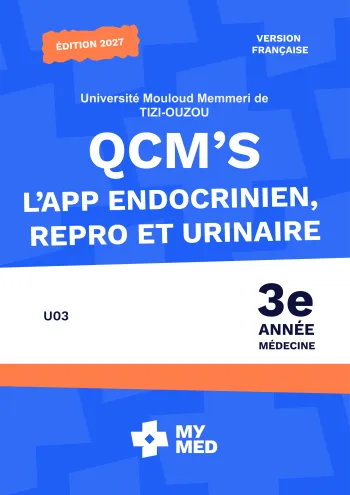 QCM classé – U03 Endocrino, Reproduction et Urinaire – 3e année de médecine