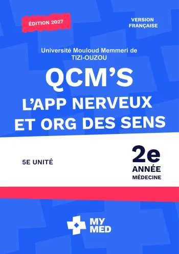 QCM classés – Appareil nerveux et organes des sens – 2e année de médecine