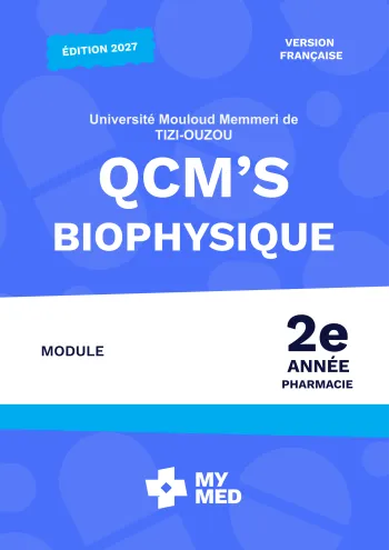Qcm classé - Biophisique - 2e année pharmacie
