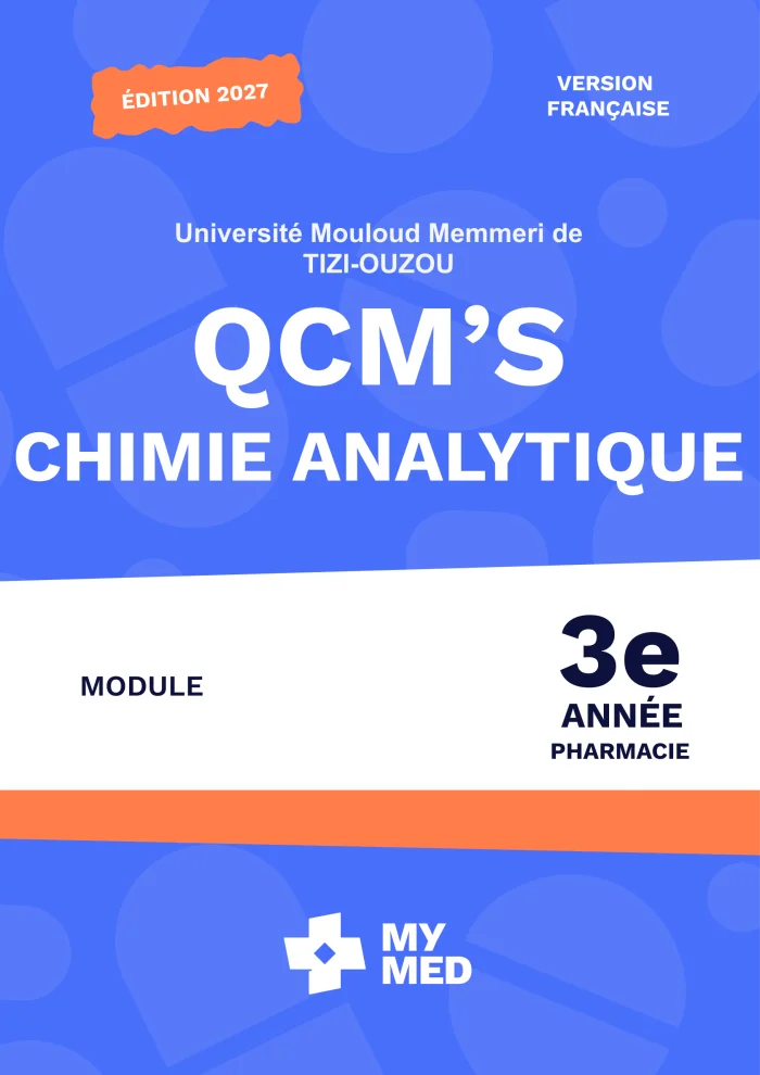 QCM classés – Chimie analytique – 3e année pharmacie